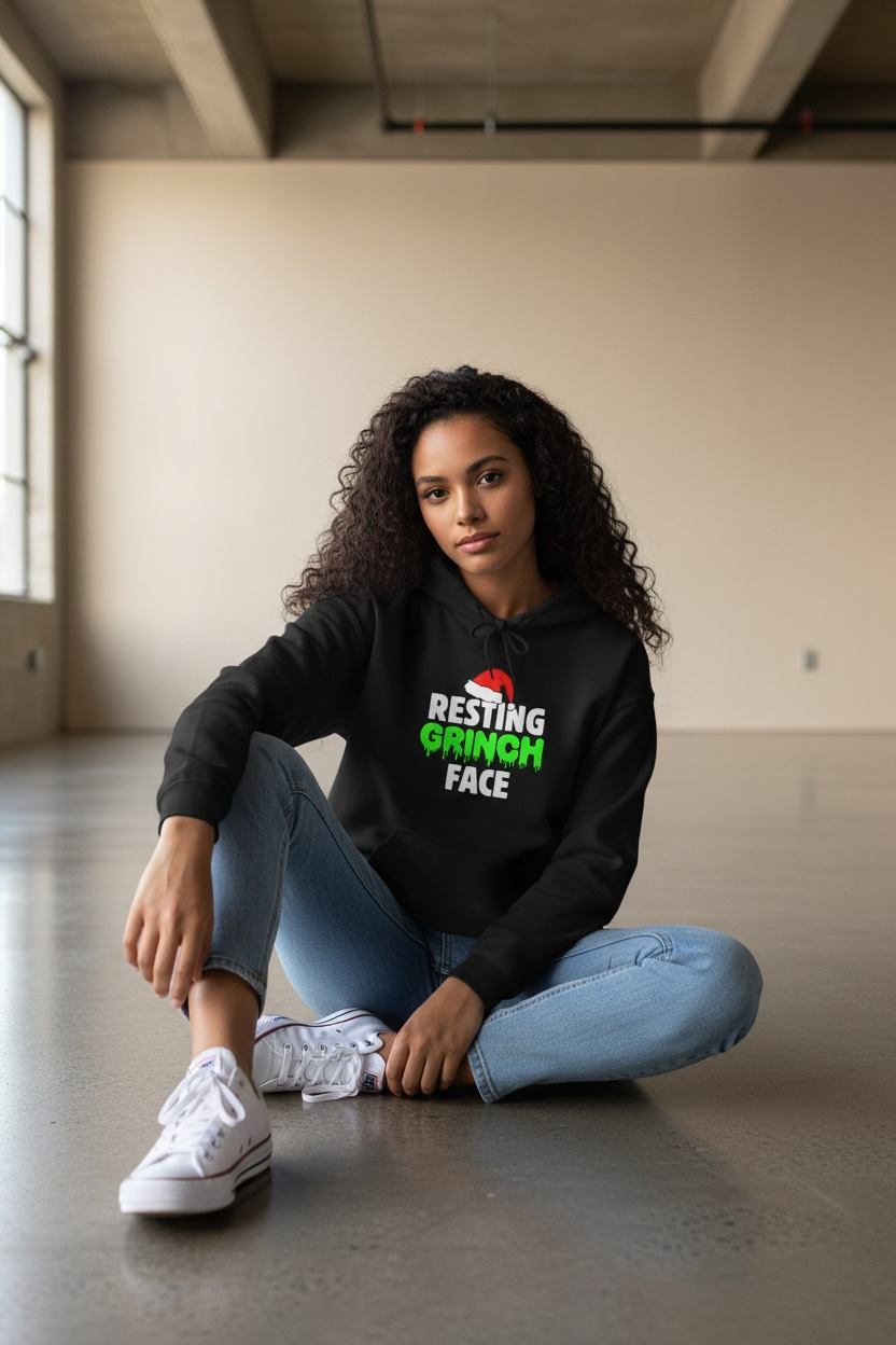 Resting Grinch Face Unisex Hoodie